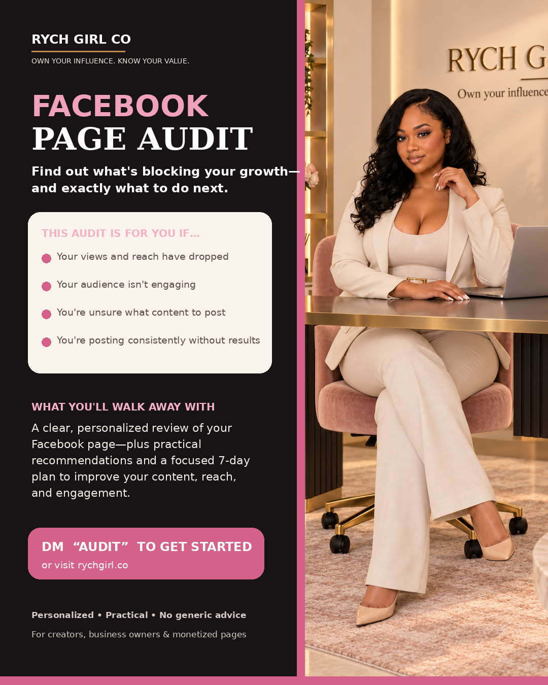 Rych Girl Co Facebook Page Audit